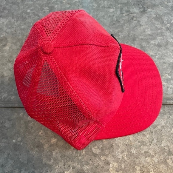 Vintage Safety Kleen Patch Snapback Trucker Hat Cap Red USA Made Mesh 90s Y2K - Picture 5 of 9